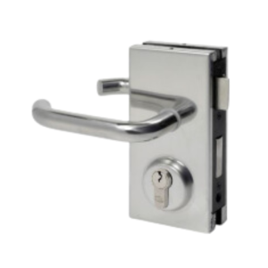 Cerradura de acero con llave para cristal templado modelo vidrio - vidrio